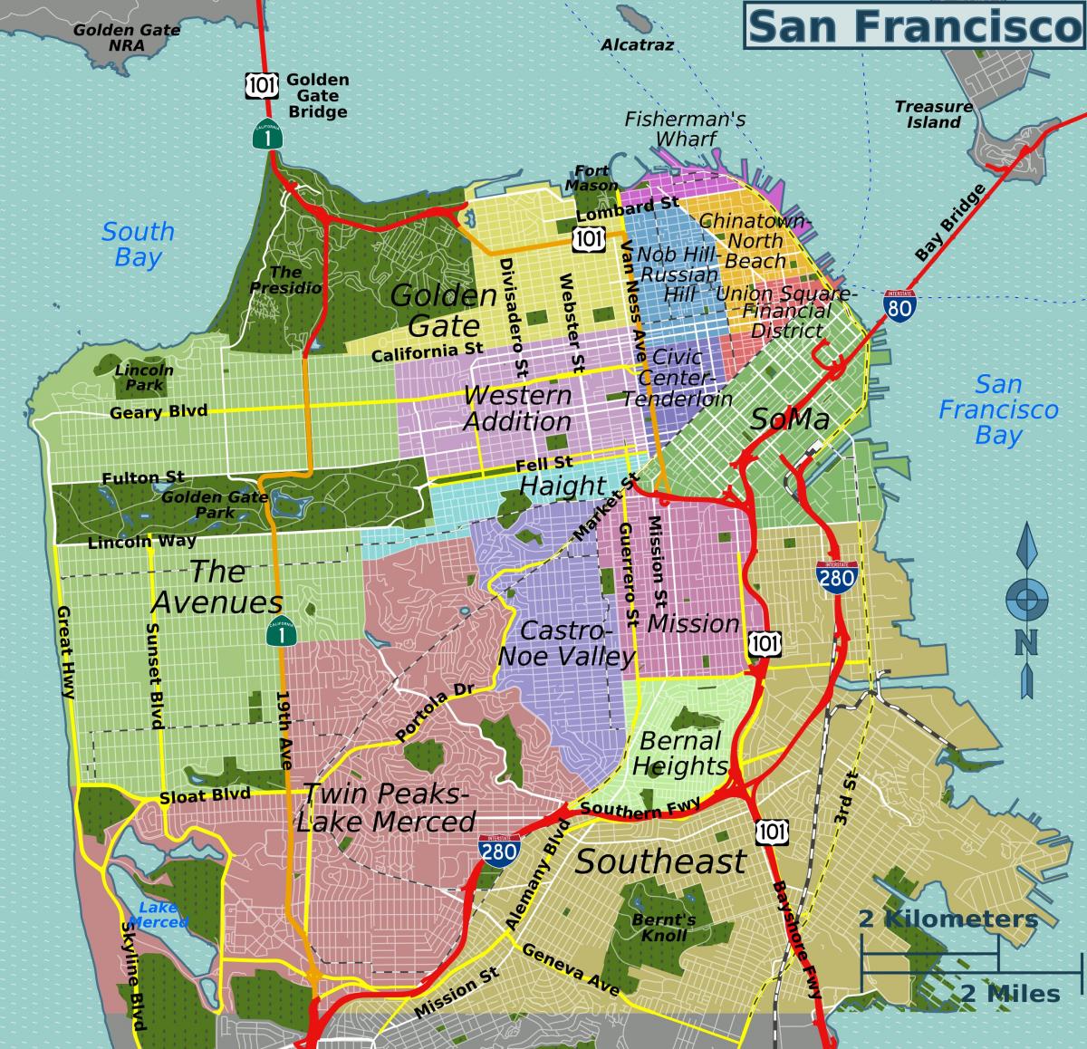 旧金山地区地图