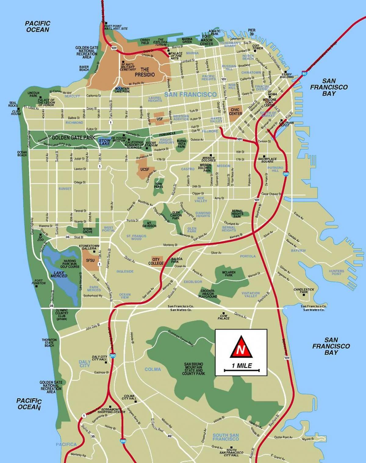 旧金山城市地图