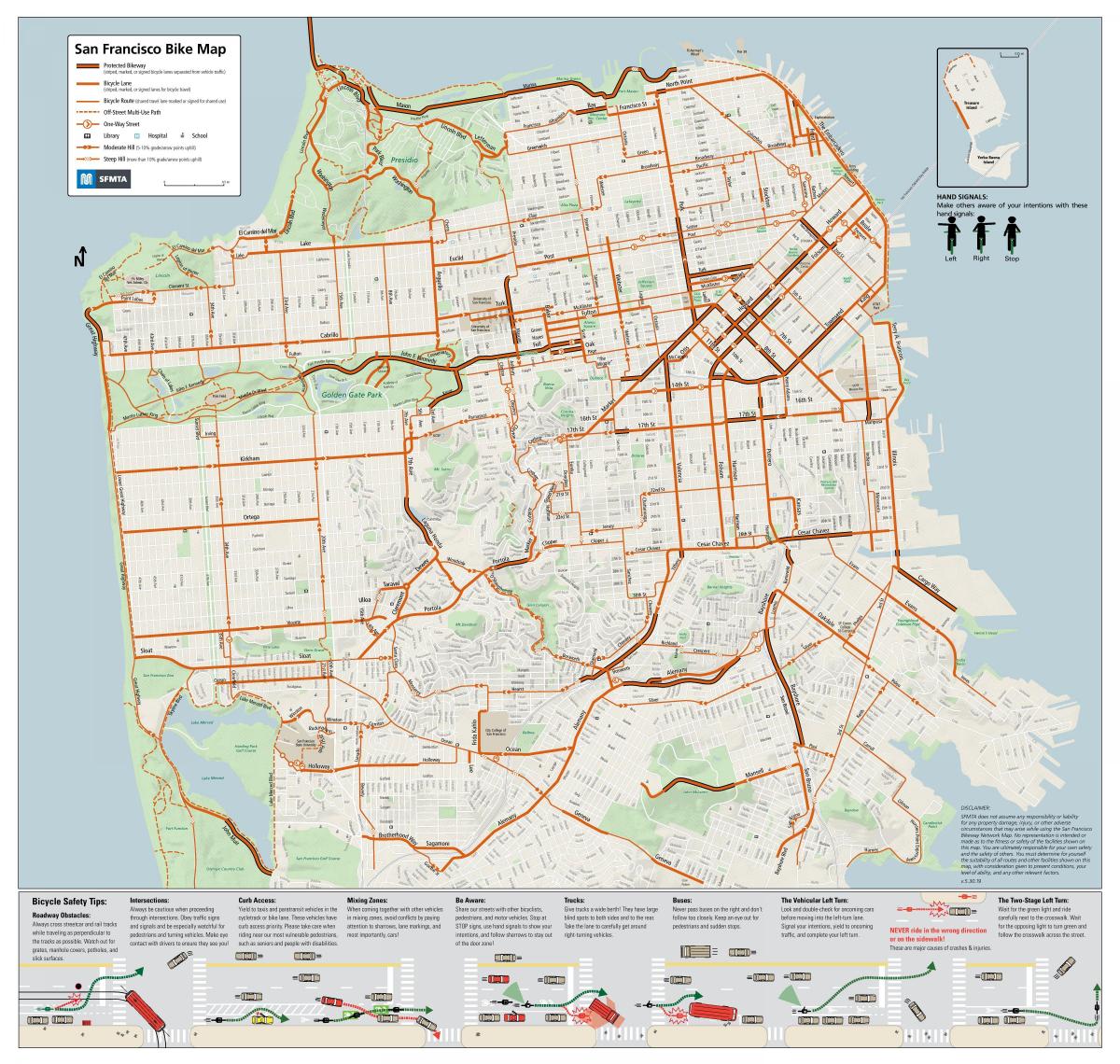 旧金山自行车道地图