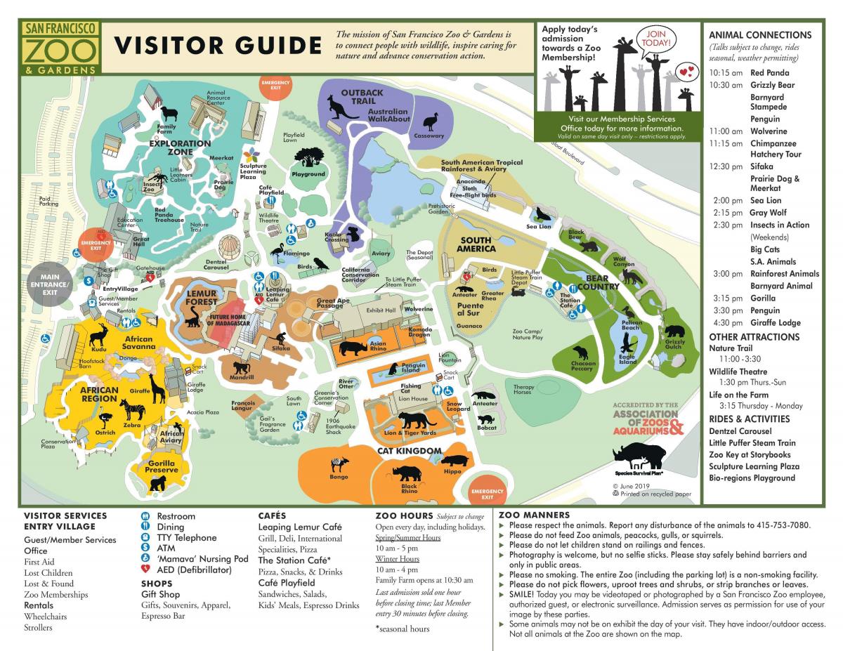 旧金山动物园公园地图